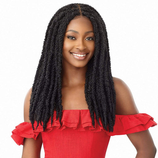 BUTTERFLY LOCS 22″ | Outre X-Pression Twisted Up Synthetic 4X4 Lace Front Braid Wig | Hair to Beauty.