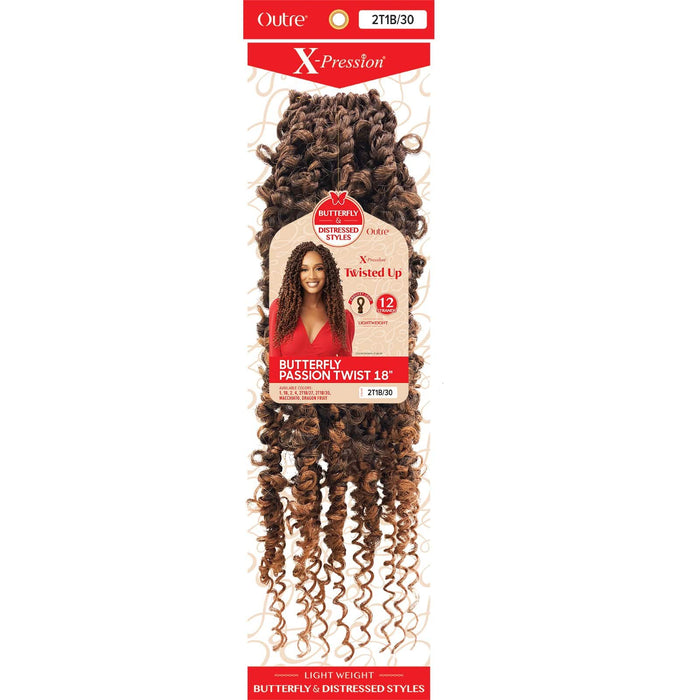 BUTTERFLY PASSION TWIST 18″ | Twisted Up Synthetic Braid | Hair to Beauty.