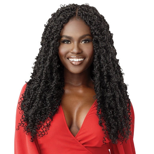 BUTTERFLY PASSION TWIST 26″ | Outre X-Pression Twisted Up Synthetic 4X4 Lace Front Braid Wig - Hair To Beauty | Color Shown : 1B