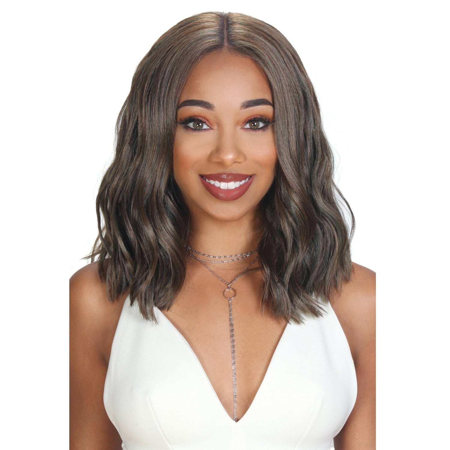 Zury Sis V-Lace Cut Synthetic Hair Lace Part Wig - LP Vcut Caro - Red Velvet