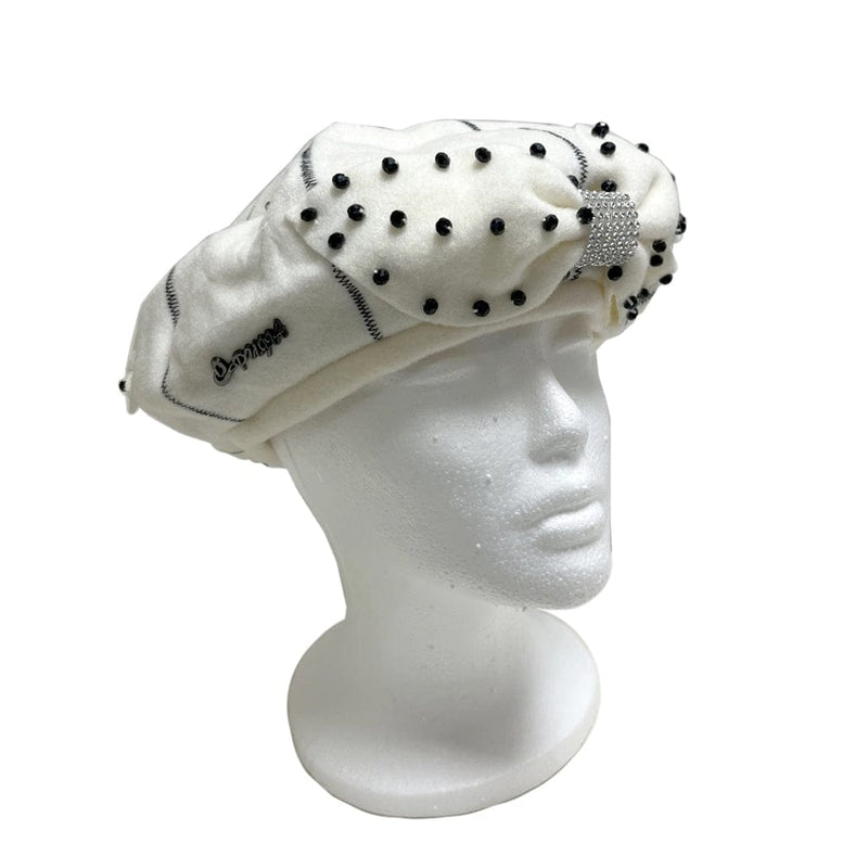 BE U - Wool Texture Ribbon Beret Hat