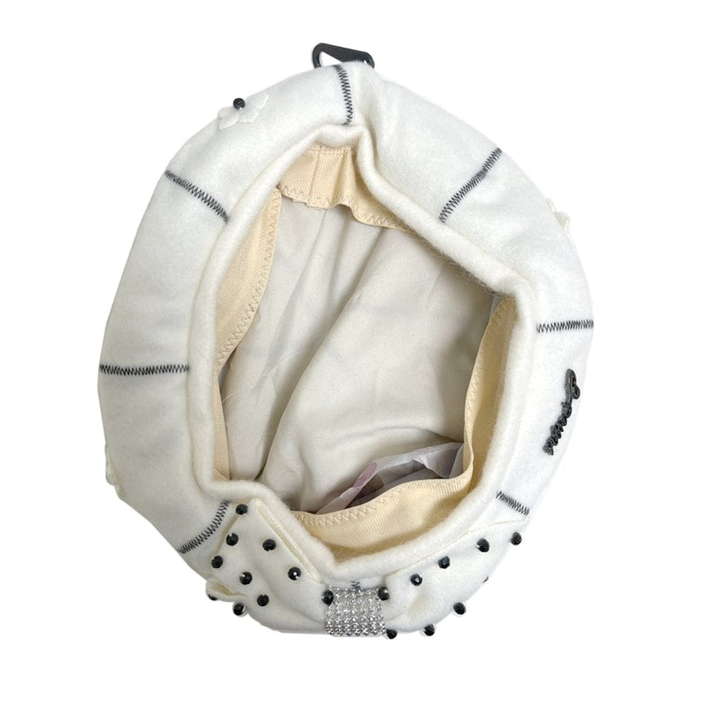 BE U - Wool Texture Ribbon Beret Hat