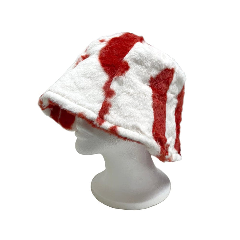 BE U | Faux Fur Cow Printed Bucket Hat - Hair to Beauty.