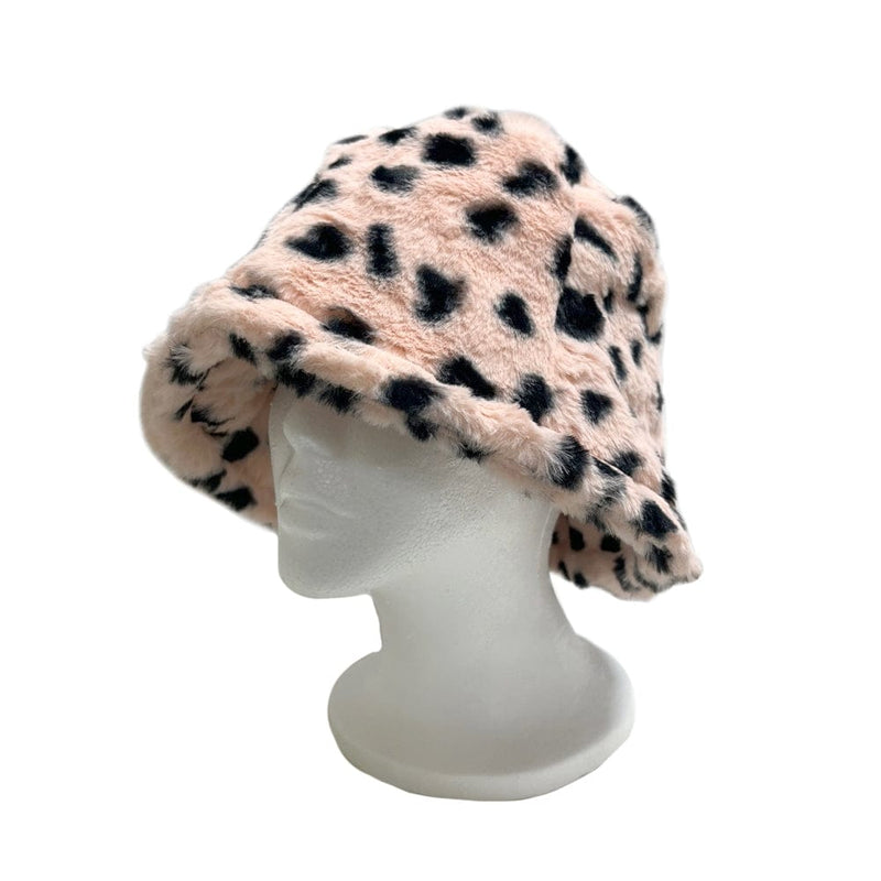 BE U | Faux Fur Animal Printed Bucket Hat - Hair to Beauty.