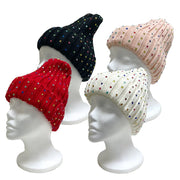 BE U | Rhinestone Bling Bling Beanie Hat - Hair to Beauty.