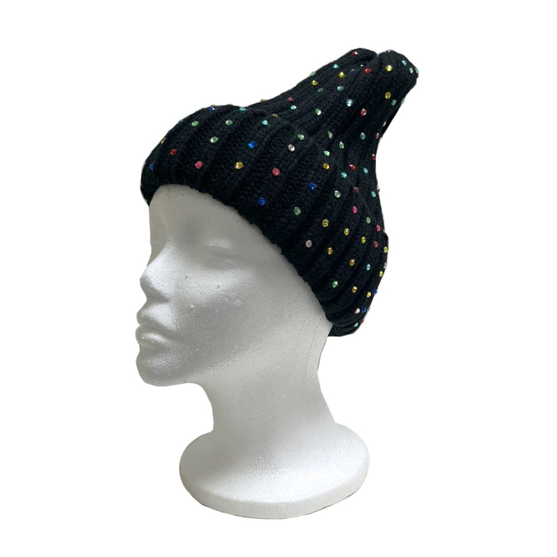 BE U | Rhinestone Bling Bling Beanie Hat - Hair to Beauty.