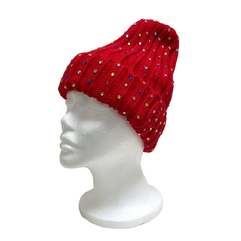 BE U | Rhinestone Bling Bling Beanie Hat - Hair to Beauty.