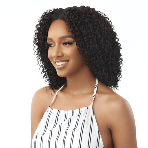 CURLY TWIST 14" | Outre Big Beautiful Human Hair Blend U Part Cap Leave Out Wig | Hair to Beauty.