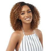 CURLY TWIST 14" | Outre Big Beautiful Human Hair Blend U Part Cap Leave Out Wig | Hair to Beauty.