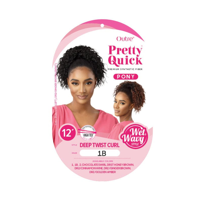 DEEP TWIST CURL 12″ | Outre Pretty Quick Synthetic Ponytail | Hair to Beauty.