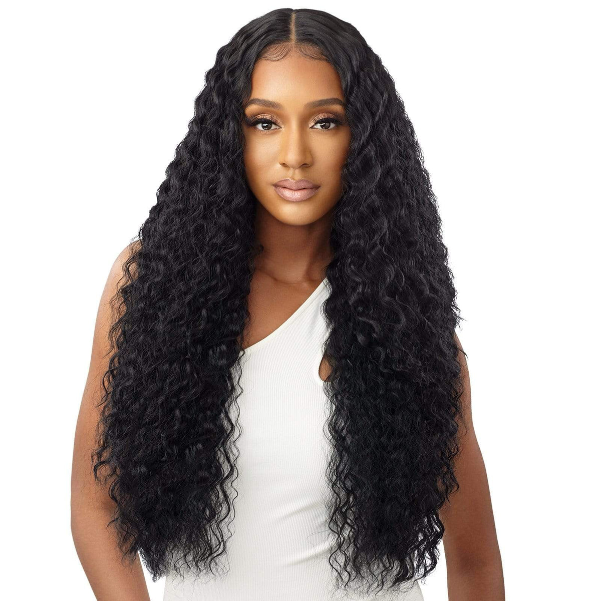 DONATELLA Outre Sleek Lay Part Synthetic Lace Front Wig