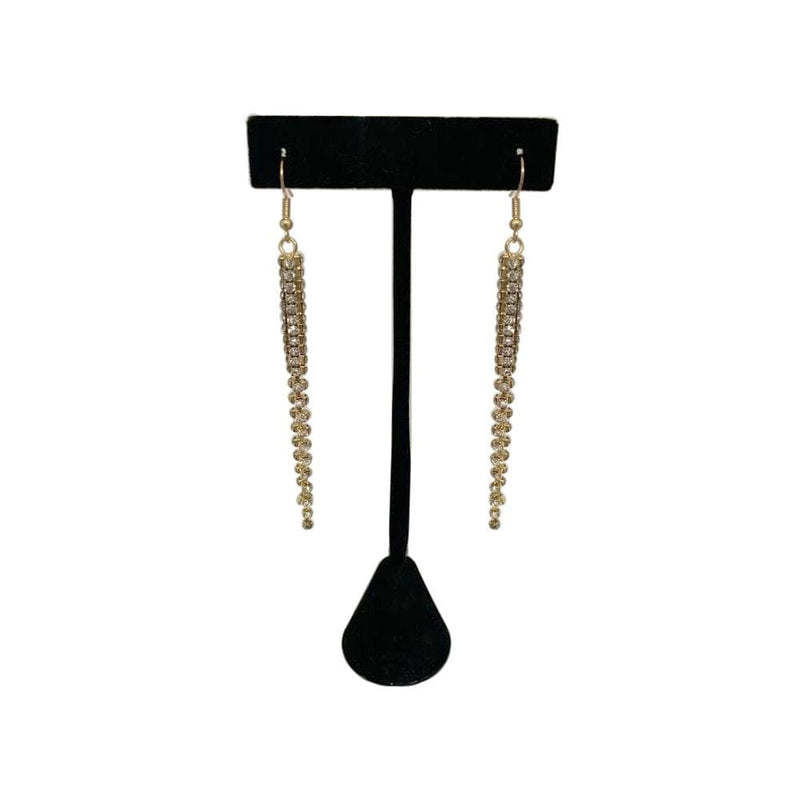 E1031 1032 | Rhinestone Stick Type Earrings | Hair to Beauty.