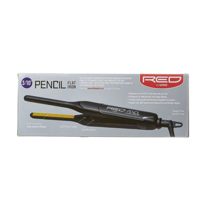 RED BY KISS | 3/10" Pencil Tourmaline Flat Iron | Hair to Beauty.