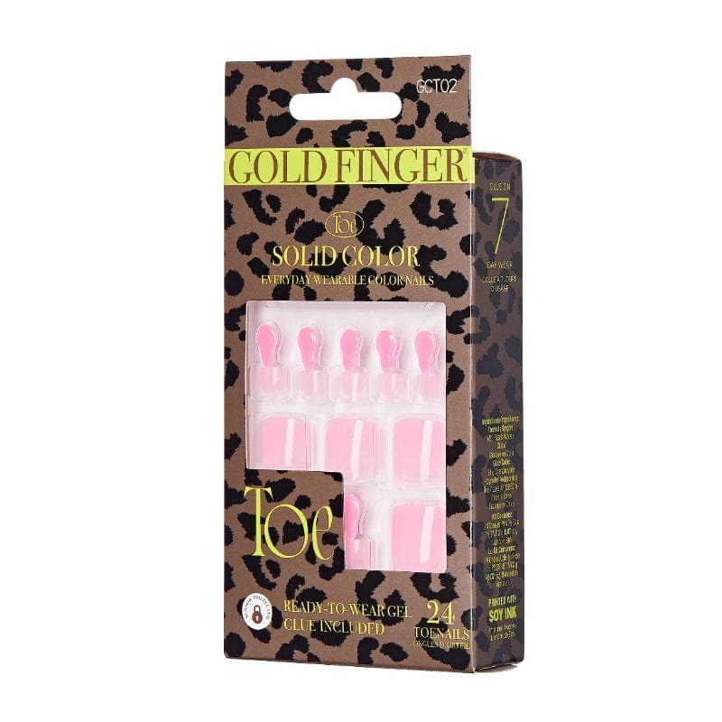 KISS | Gold Finger Solid Color Toe Nails - Colored - Hair to Beauty.
