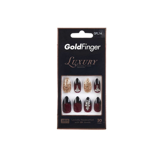 KISS | GoldFinger Luxury Elegant Nails GFL14 | Hair to Beauty.