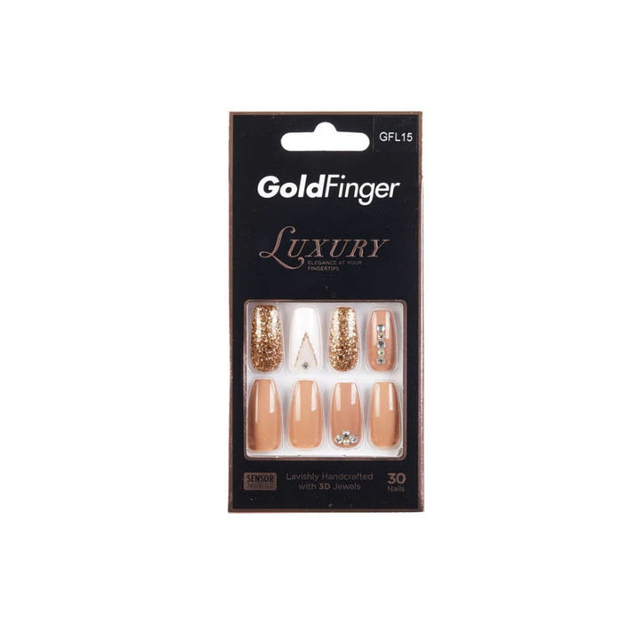 KISS | GoldFinger Luxury Elegant Nails GFL15 | Hair to Beauty.