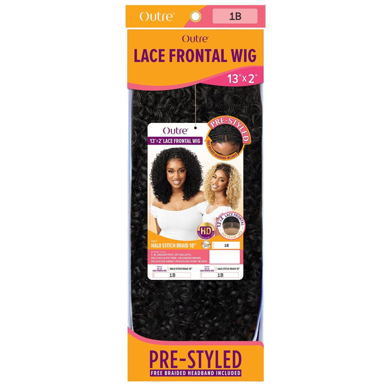 HALO STITCH BRAID 18" - Outre Pre-Styled Synthetic HD 13×2 Lace Frontal Wig