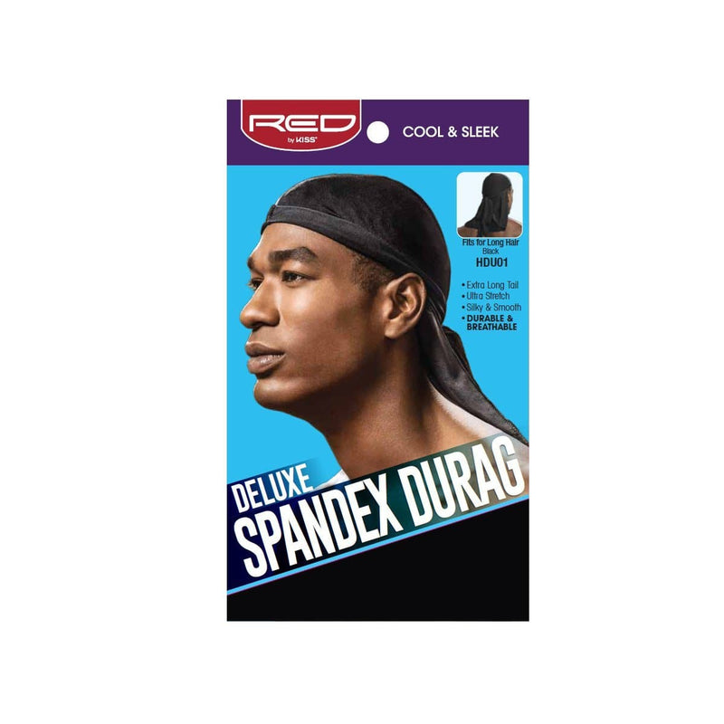RED BY KISS | Deluxe Spandex Durag Black - HDU01 | Hair to Beauty.