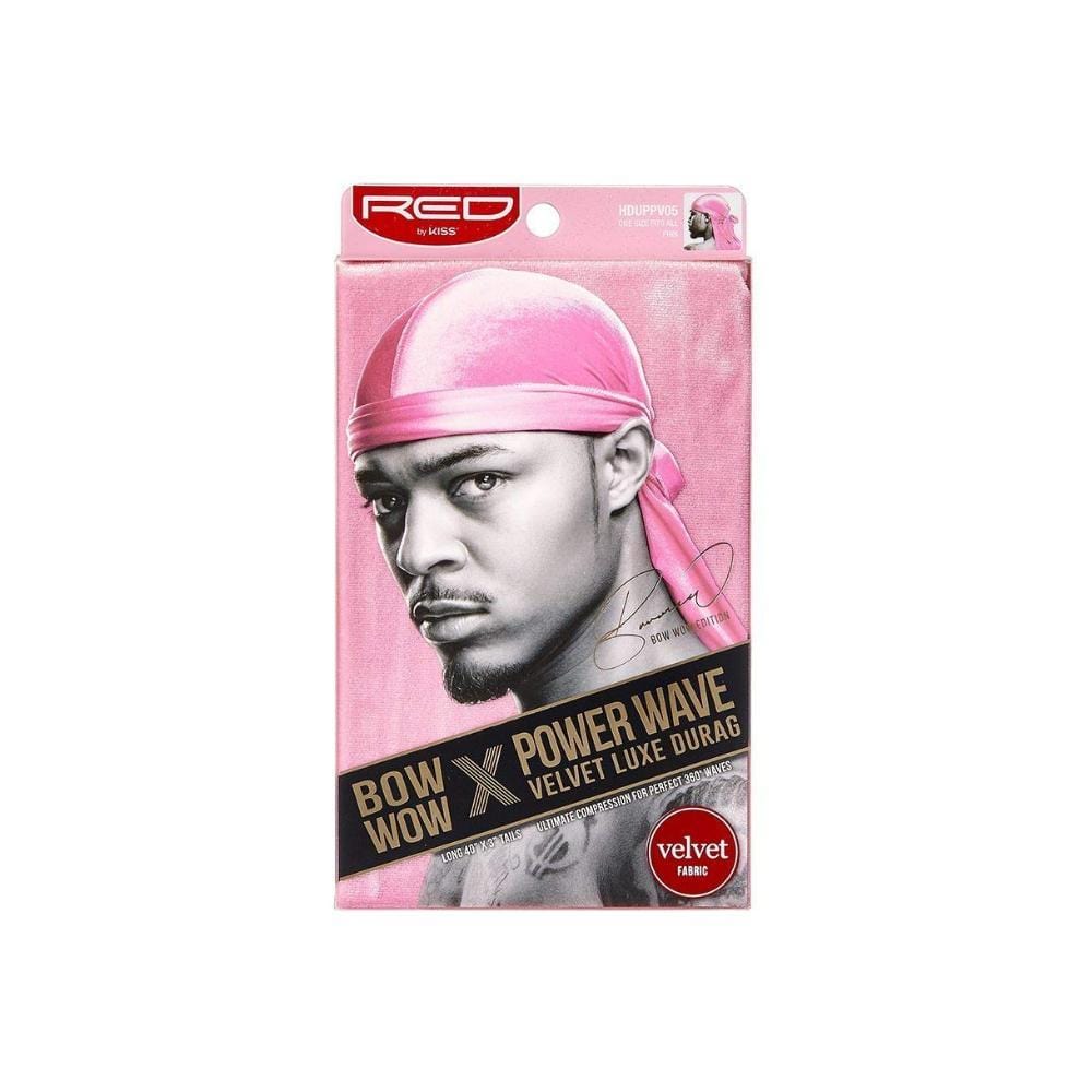 Red By Kiss Power Wave Lit Gold Silky Durag - Honey Comb 