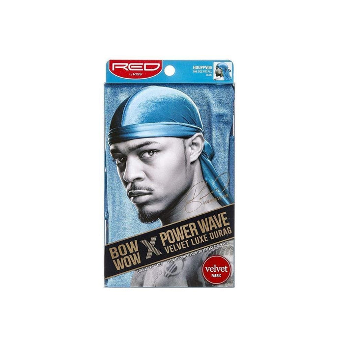 RED BY KISS | Bow Wow X Power Wave Velvet Luxe Durag Blue | Hair to Beauty.