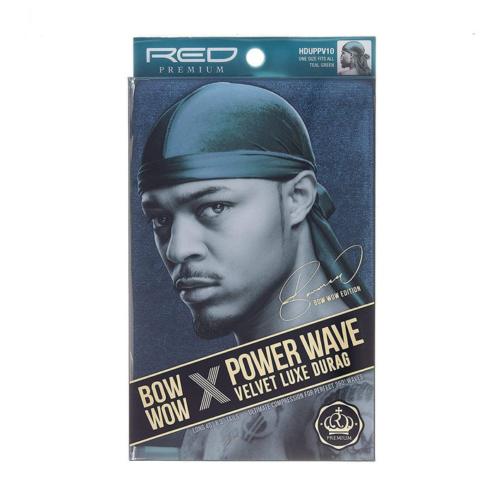 RED BY KISS | Bow Wow X Power Wave Velvet Luxe Durag Teal Green | Hair to Beauty.