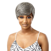 HH- ASHA | Outre Fab & Fly Gray Glamour Unprocessed Human Hair Wig