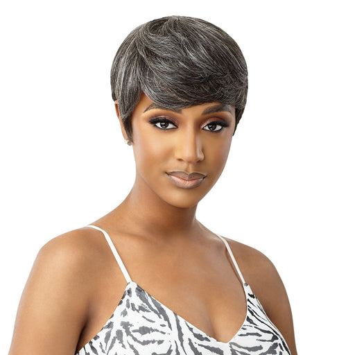 HH- ASHA | Outre Fab & Fly Gray Glamour Unprocessed Human Hair Wig