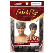 HH- ASHA | Outre Fab & Fly Gray Glamour Unprocessed Human Hair Wig