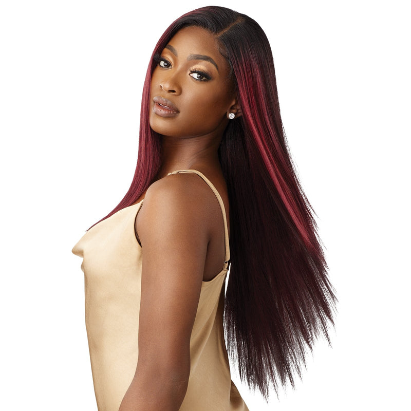 HHB-YAKI STRAIGHT 26" | Outre Human Hair Blend 5X5 Lace Closure Wig