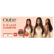 HHB-YAKI STRAIGHT 26" | Outre Human Hair Blend 5X5 Lace Closure Wig