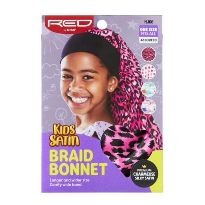 RED BY KISS | Kids Satin Braid Bonnet | Hair to Beauty.