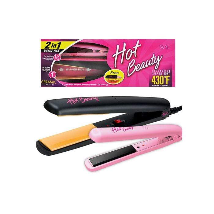 HOT BEAUTY PROFESSIONAL | Combo Flat Iron 1/2" + 1" | Hair to Beauty.