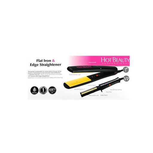 HOT BEAUTY PROFESSIONAL | 1/2" Mini Edge Straightener & 1" Flat Iron | Hair to Beauty.