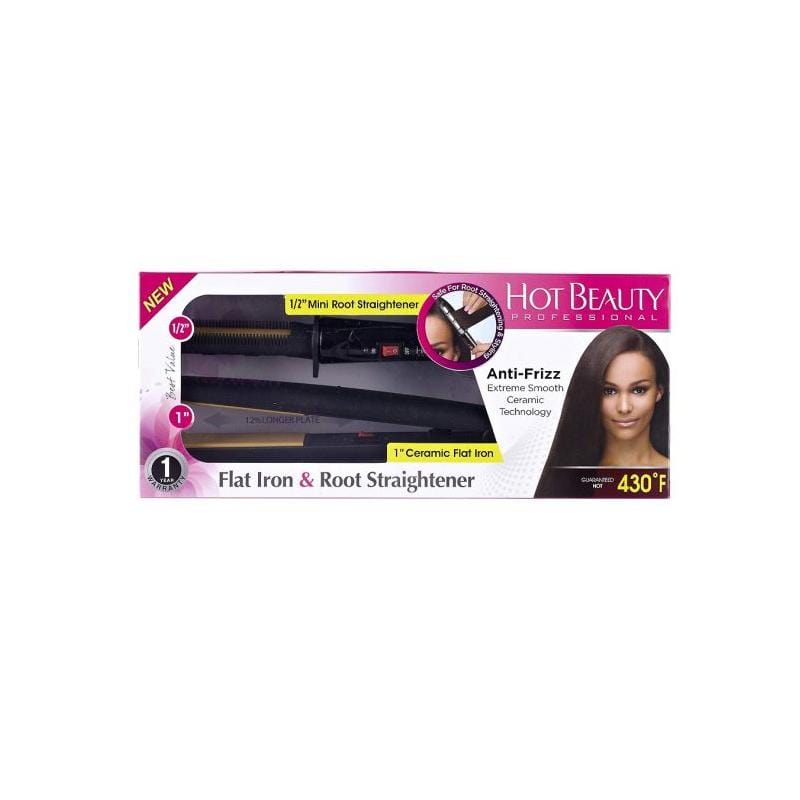 HOT BEAUTY PROFESSIONAL | 1/2" Mini Edge Straightener & 1" Flat Iron | Hair to Beauty.