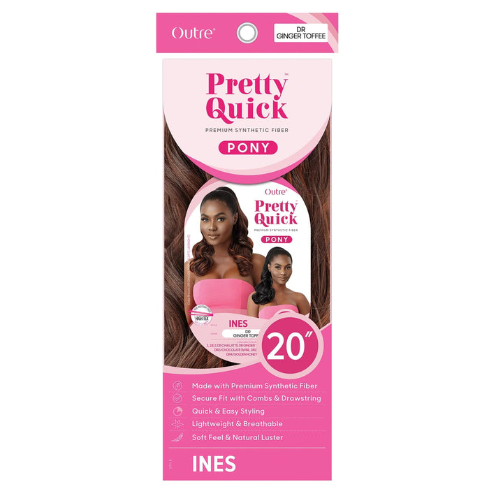 INES | Outre Pretty Quick Synthetic Ponytail | Hair to Beauty.