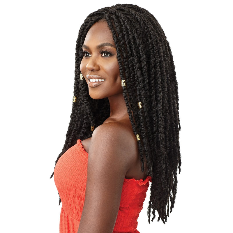 ISLAND SUMMER LOCS 24″ | Outre X-Pression Twisted Up Synthetic 4X4 Lace Front Braid Wig | Hair to Beauty.