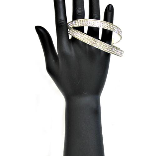 B0207 | Two Rhinestone Studded Gold Bracelet | Hair to Beauty.