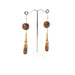 E0241 | Brown Wooden Droplet Vintage Earrings | Hair to Beauty.