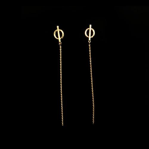 E0275 | Elegant Gold Chain Earrings | Hair to Beauty.