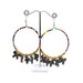 E0756 | Multi-Colored Beaded Hoop Earrings with Ribbons | Hair to Beauty.