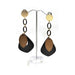 E0767 |  Gold Dangly Two-Tone Brown Wooden Earrings | Hair to Beauty.