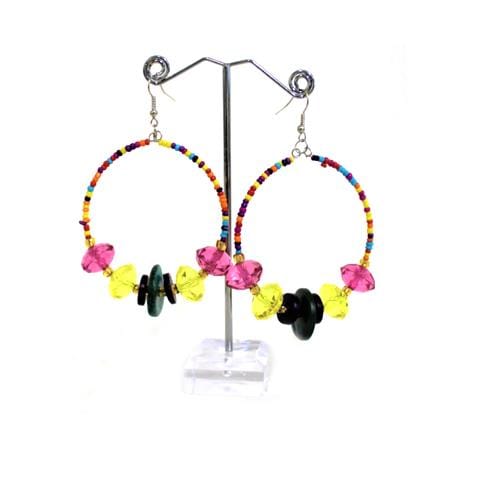 E0787 | Retro Beaded Hoop Earrings | Hair to Beauty.