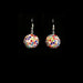 E0842 | Pink Ball with Rainbow Crystals Statement Earrings | Hair to Beauty.