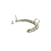 EC0005 | Rhinestone Studded Silver Crescent Earring Cuff | Hair to Beauty.