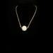 N0035 | Gold Rhineshone Studded Sphere Mesh Chain Necklace | Hair to Beauty.