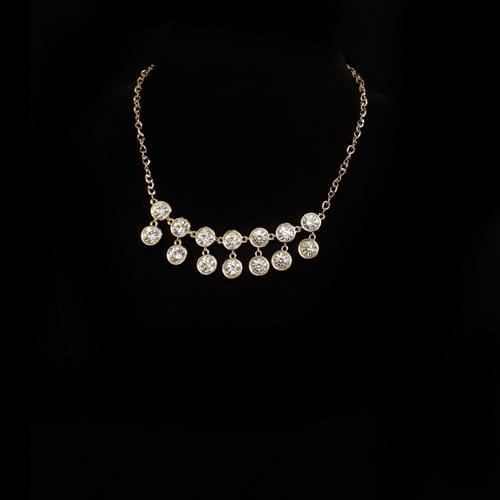 N0045 | Gold Princess Necklace with Gems | Hair to Beauty.