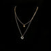 N0092 | Gold Heart Charm Layered Chain Necklace | Hair to Beauty.