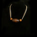 N0093 | Gold Curb Chain with Dark Brown Wooden Beads Necklace | Hair to Beauty.