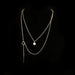 N0095 | Gold Layered Lariat Necklace | Hair to Beauty.