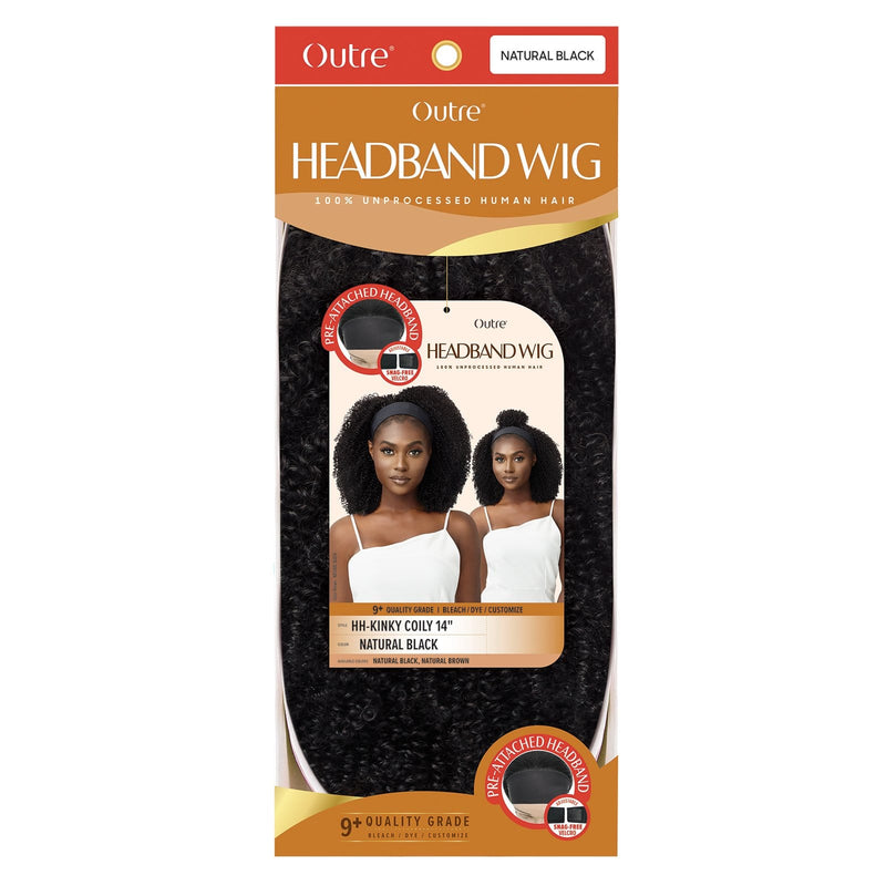 KINKY COILY 14" | Outre Human Hair Headband Wig | Hair to Beauty.